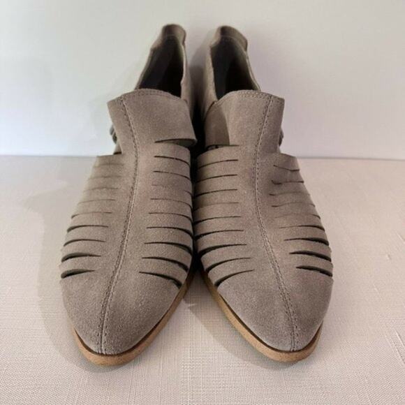 1.STATE Arnet Bootie Ankle Suede Leather Perforated Boot Grey Women's Size 12M - Picture 5 of 9